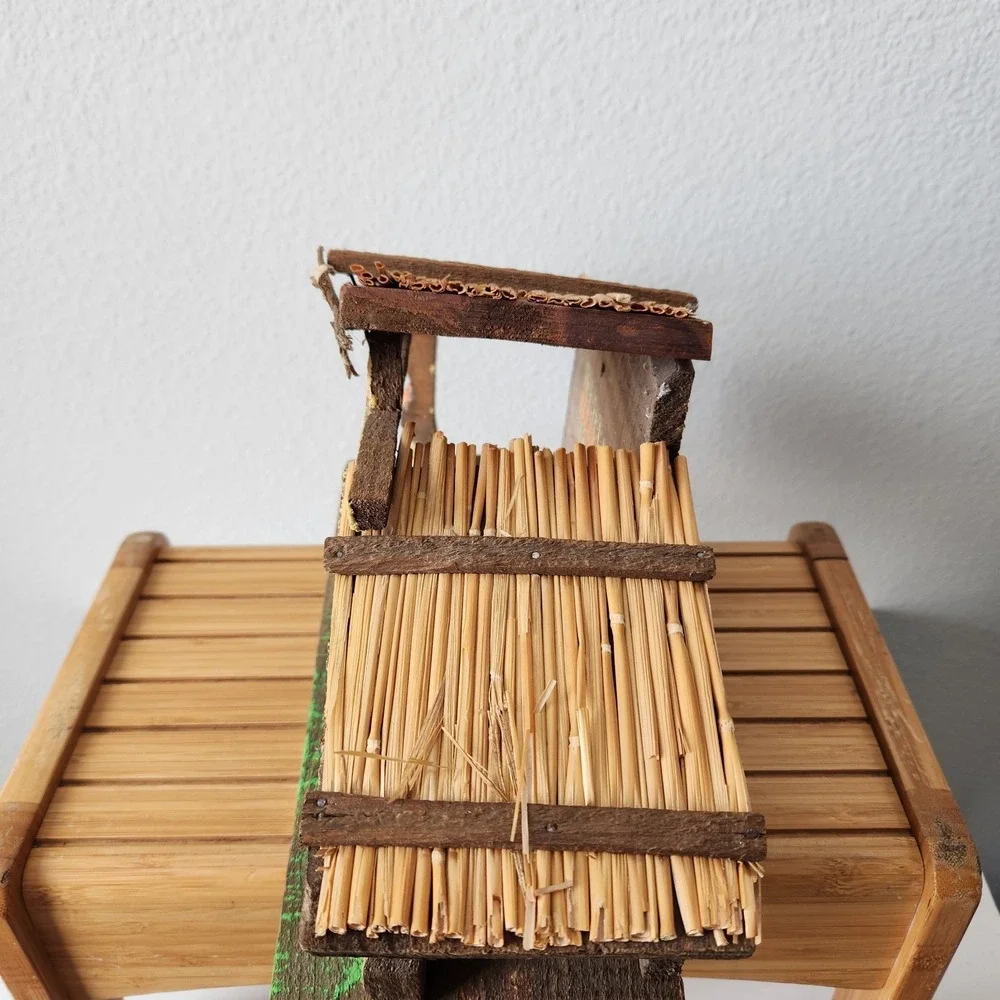Vintage Nativity Set Made in Italy Wooden‎ Barn Christmas Home Decor Religious